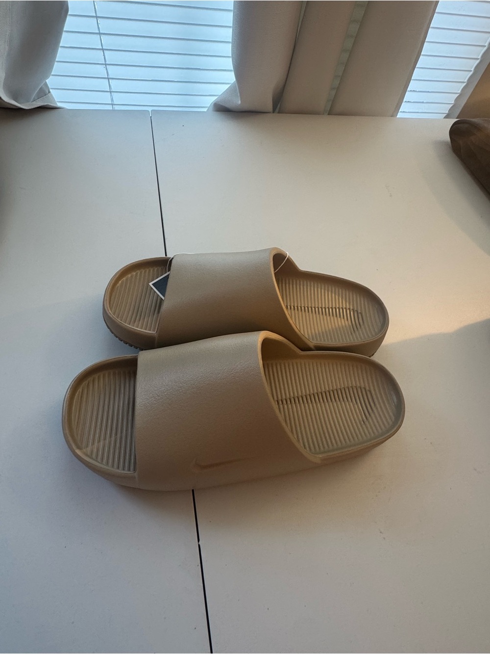 Nike Tan Calm Slide Sandals